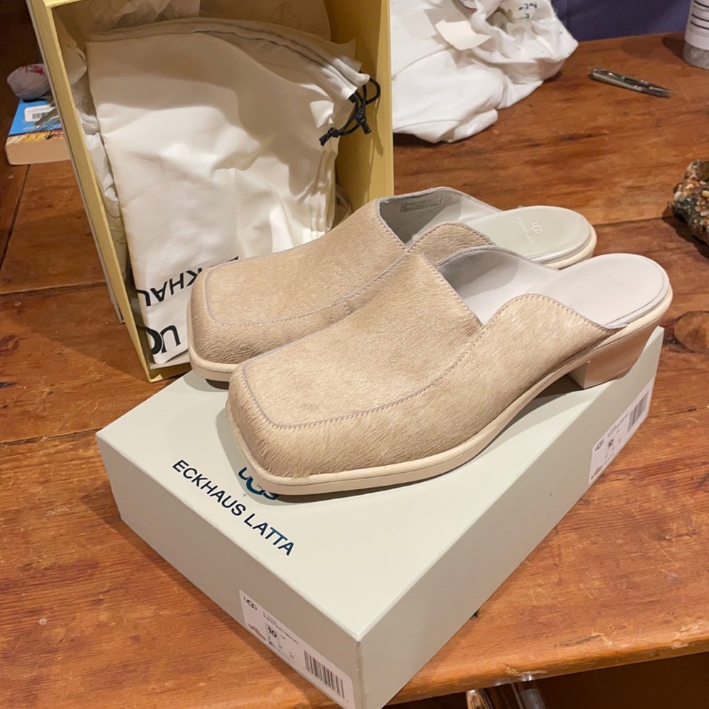 Eckhuas Latta x ugh pony hair mules